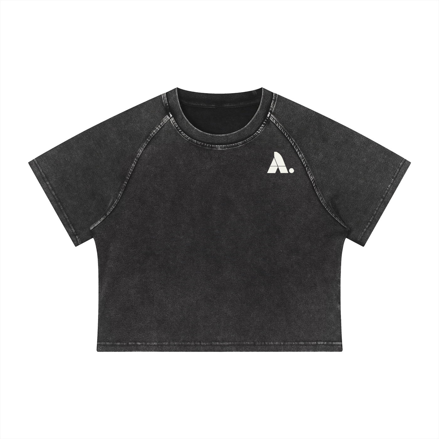 Women's Mineral Wash Raglan Crop T-Shirt