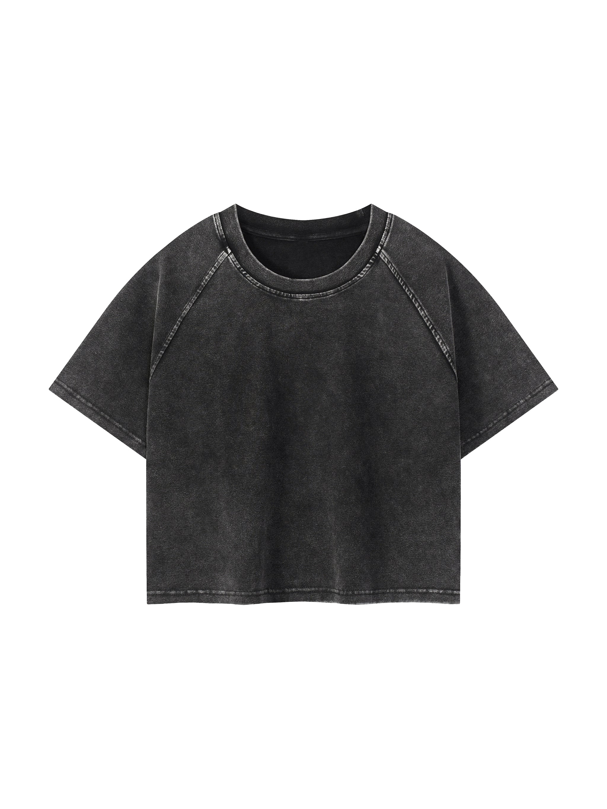 Women's Mineral Wash Raglan Crop T-Shirt